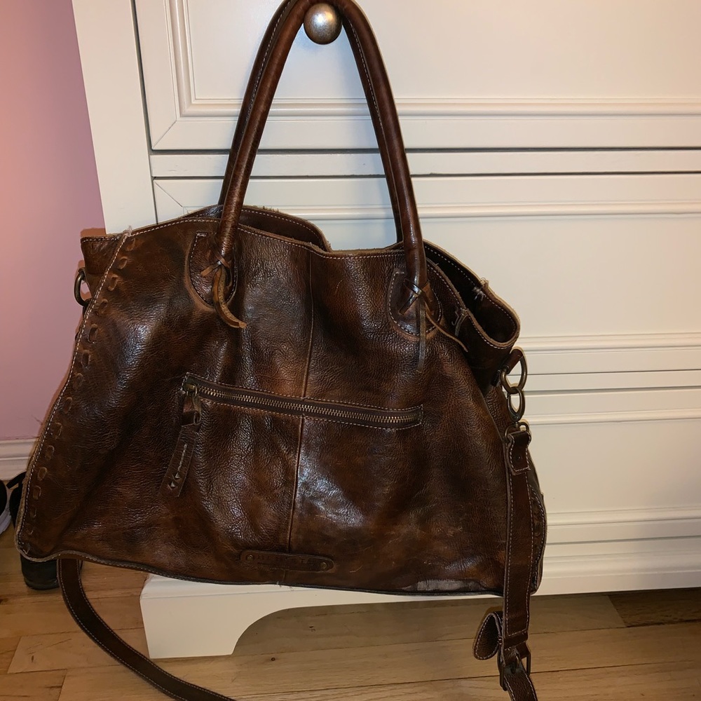 BED STU brown genuine leather bag